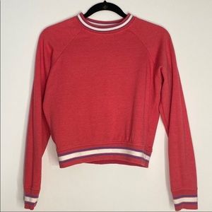 Forever 21 red white and blue crop top sweatshirt